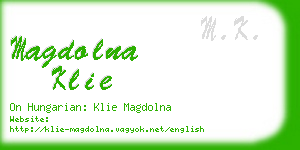 magdolna klie business card